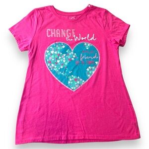 Wonder Nation change The World Tee Pink